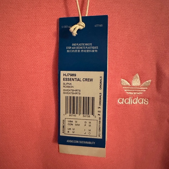 Adidas size medium pink crewneck - Picture 2 of 3